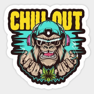 Pop Art: Hip Hop Gorilla Sticker